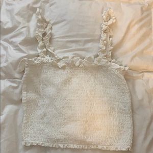 white crop top